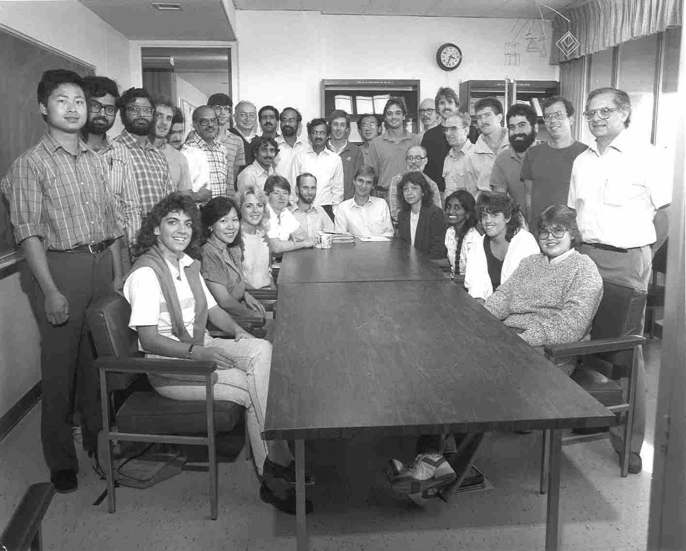 Dr. Jammalamadaka, Dr. Sobel, et. al. This photo is believed to be from 1987.