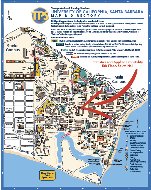 UCSB Campus Map Printable View